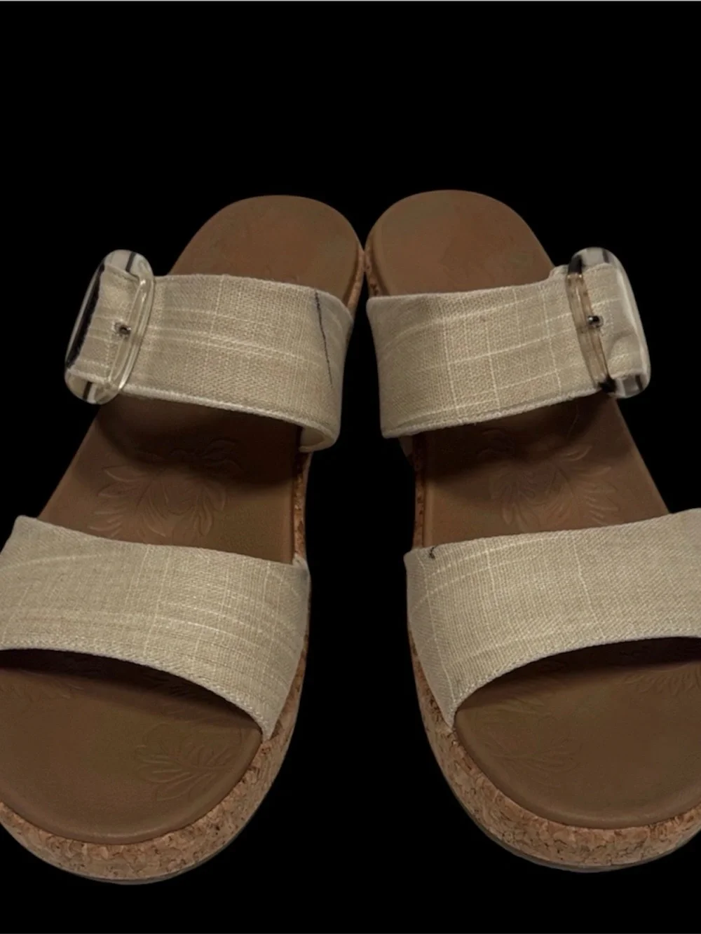 Skechers Women's Size 11 Wedge Sandals Cali Brystol Luxe Foam Cork Wedges